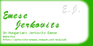 emese jerkovits business card